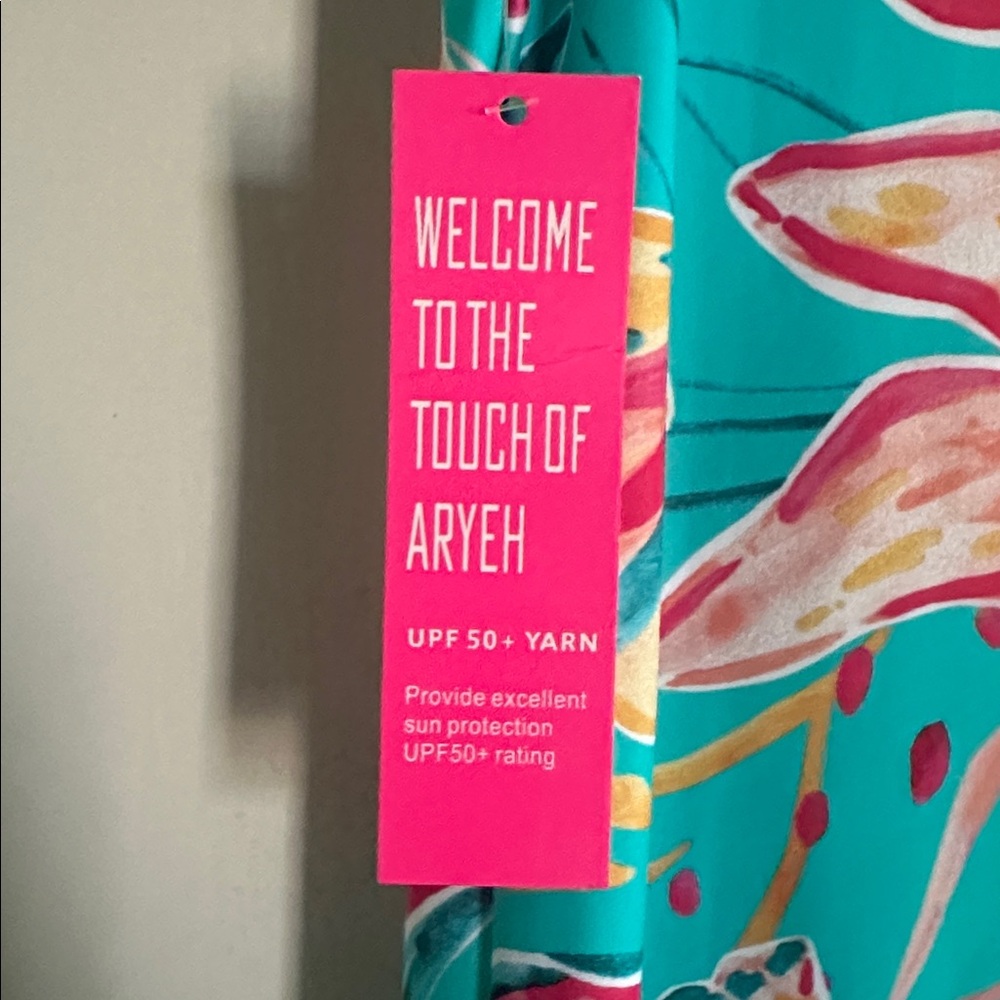 Aryeh Teal and Pink Floral Dress - Picture 3 of 4